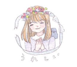 Girl and animals sticker #6783862