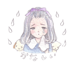 Girl and animals sticker #6783863