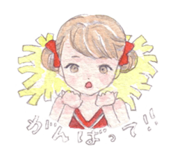 Girl and animals sticker #6783867