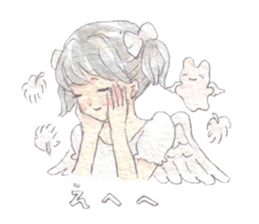 Girl and animals sticker #6783877