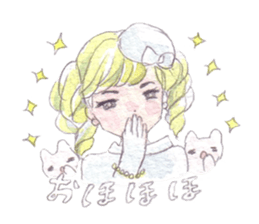 Girl and animals sticker #6783878