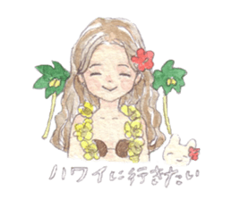 Girl and animals sticker #6783879