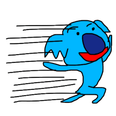 Blue Koala like a human