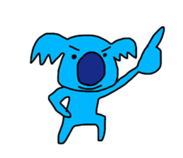 Blue Koala like a human sticker #6785129