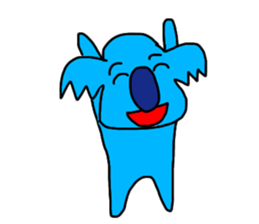 Blue Koala like a human sticker #6785130