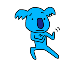 Blue Koala like a human sticker #6785134