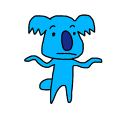 Blue Koala like a human sticker #6785135