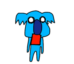 Blue Koala like a human sticker #6785141