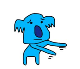 Blue Koala like a human sticker #6785143