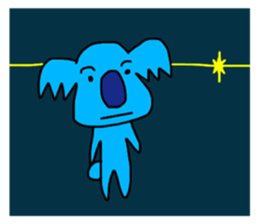 Blue Koala like a human sticker #6785145