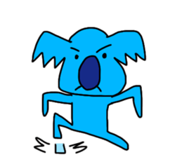 Blue Koala like a human sticker #6785147