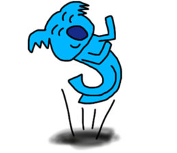 Blue Koala like a human sticker #6785148