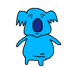 Blue Koala like a human sticker #6785151
