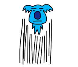 Blue Koala like a human sticker #6785160