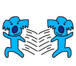 Blue Koala like a human sticker #6785161