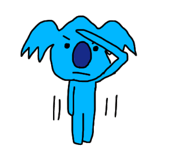 Blue Koala like a human sticker #6785163