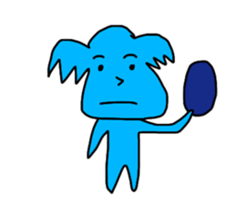 Blue Koala like a human sticker #6785164