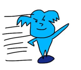 Blue Koala like a human sticker #6785166