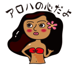 hanohano loco girl sticker #6785928