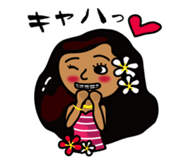 hanohano loco girl sticker #6785931