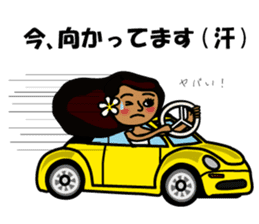 hanohano loco girl sticker #6785945