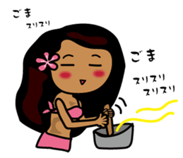 hanohano loco girl sticker #6785958