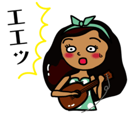 hanohano loco girl sticker #6785964