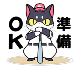 The cat which plays baseball ver.3 sticker #6786049
