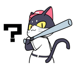 The cat which plays baseball ver.3 sticker #6786080