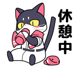 The cat which plays baseball ver.3 sticker #6786082