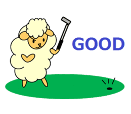 SHEEP GOLFER 2 sticker #6787842