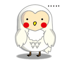 white owl family sticker #6788090