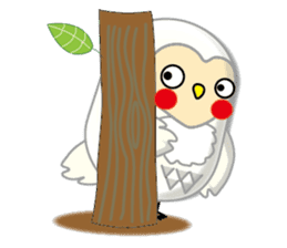 white owl family sticker #6788093