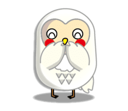 white owl family sticker #6788094