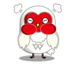 white owl family sticker #6788096