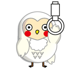 white owl family sticker #6788097