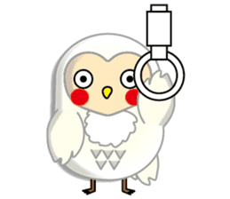 white owl family sticker #6788097