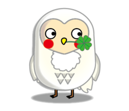 white owl family sticker #6788107