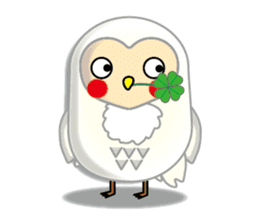white owl family sticker #6788107