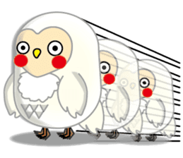 white owl family sticker #6788110