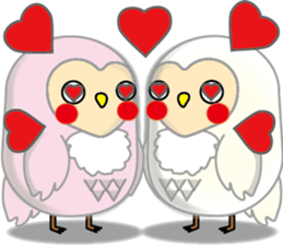 white owl family sticker #6788120