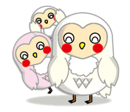 white owl family sticker #6788123
