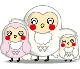 white owl family sticker #6788124