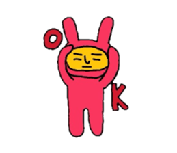 Human face rabbit sticker #6790011