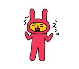 Human face rabbit sticker #6790014