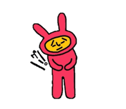 Human face rabbit sticker #6790015