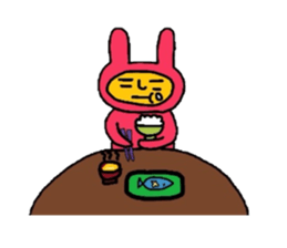 Human face rabbit sticker #6790016