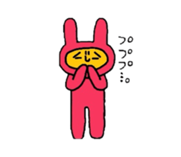 Human face rabbit sticker #6790019