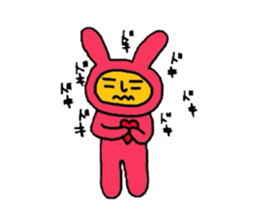 Human face rabbit sticker #6790021