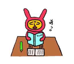 Human face rabbit sticker #6790029